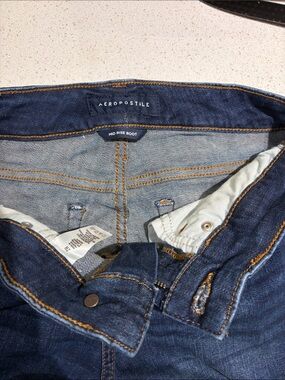 Aeropostale Dark Blue Denim Mid Rise Boot Cut Jeans